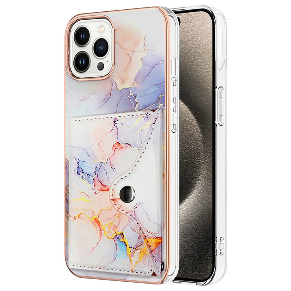 YB Leather Coating Series-9 for iPhone 15 Pro Max Case Card Slot Kickstand PU+TPU IMD Phone Cover YB Leather Coating Series-9 for iPhone 15 Pro Max Case Card Slot Kickstand PU+TPU IMD Phone Cover